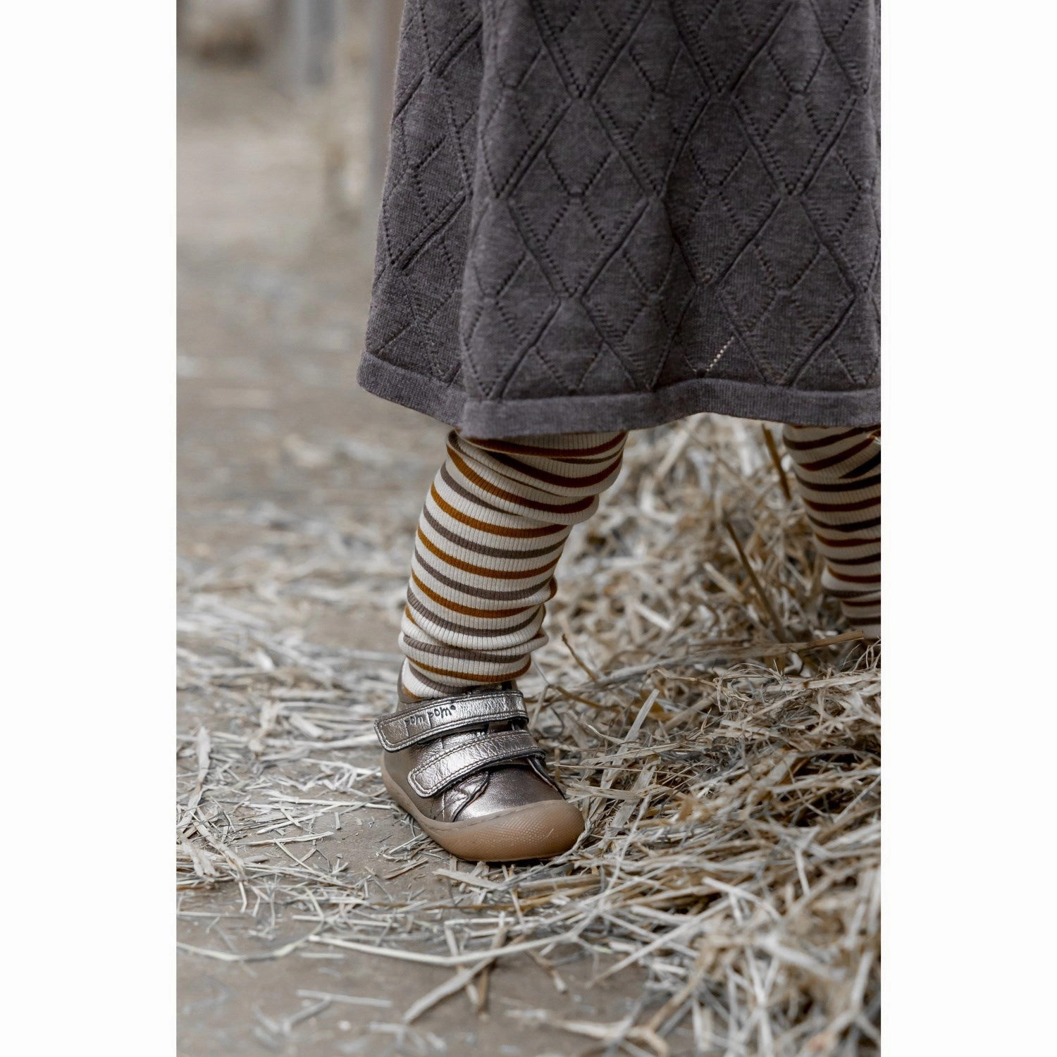 Bold Petit Piao Chocolate Brown/Golden Sun/Dark Off White Leggings Modal Striped