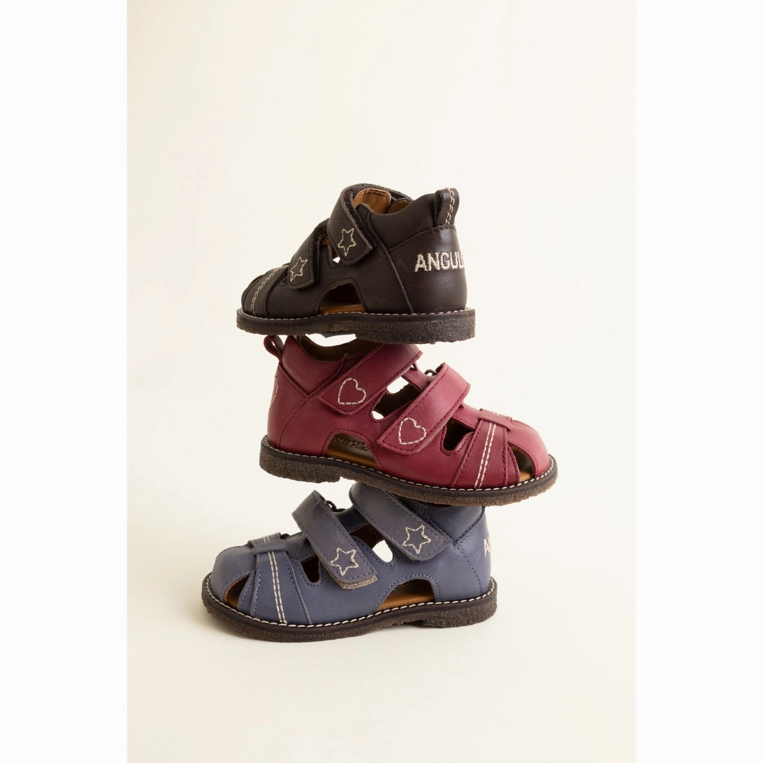 Boots Angulus Indigo Sandal Med Stjernebroderi