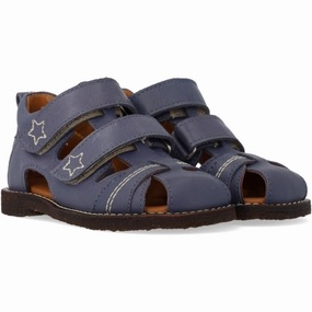 Boots Angulus Indigo Sandal Med Stjernebroderi Moccasins