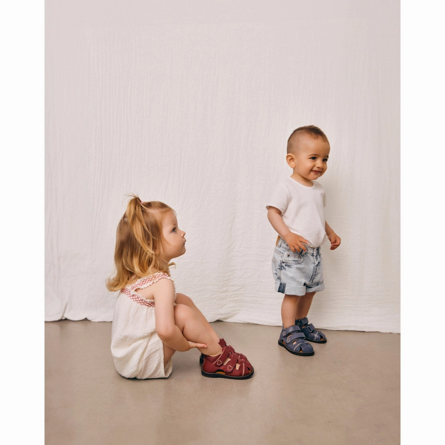 Boots Angulus Indigo Sandal Med Stjernebroderi