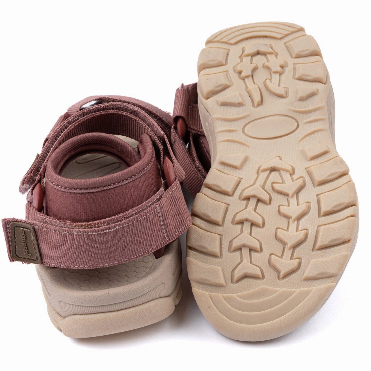Boots Pom Pom Withered Rose Trecking Sandal Velcro