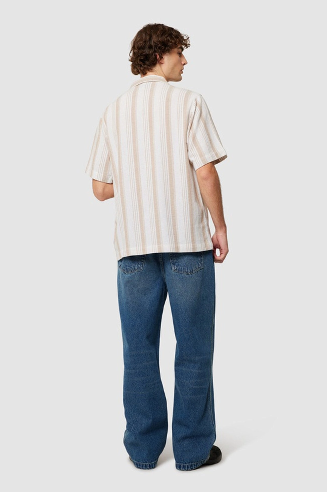Bowler Weave Stripe Shirt Natural sale golf shoeses and prices