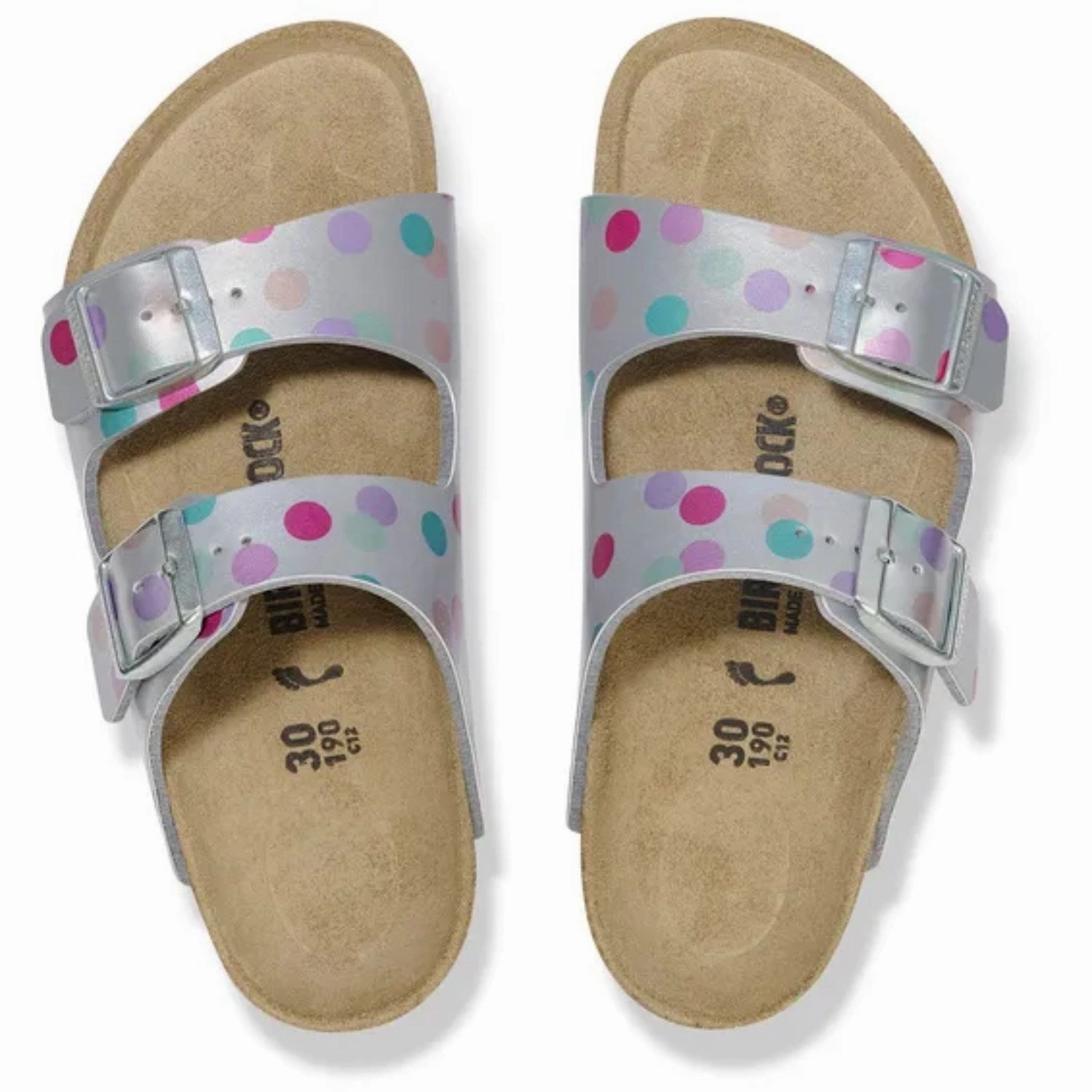 Bowling shoes Birkenstock Arizona Kids BF Elec. Metal. Silver Dots