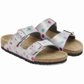 Bowling shoes Birkenstock Arizona Kids BF Elec. Metal. Silver Dots Orthopedic shoes