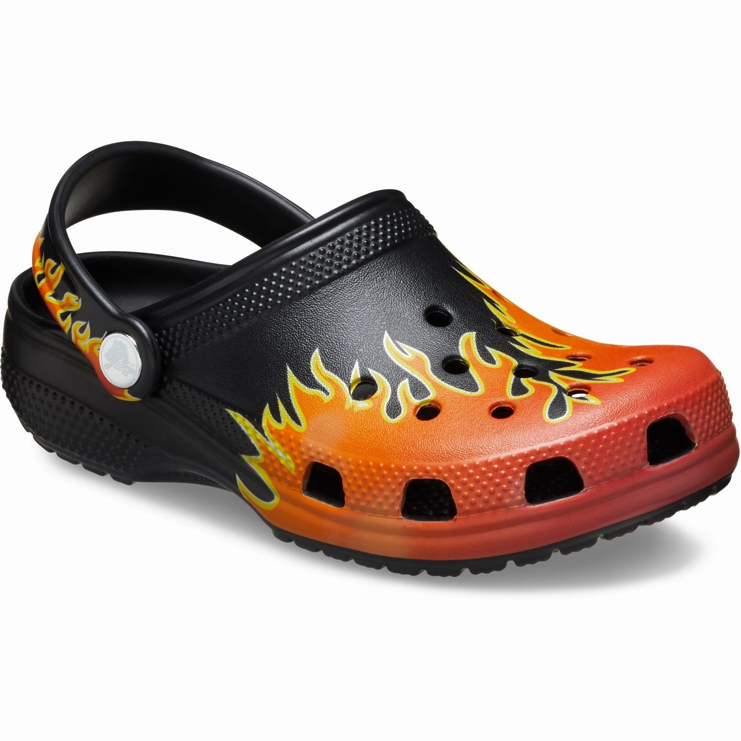 Bowling shoes Crocs Black/Multi Classic Flames Clog Summer shoes