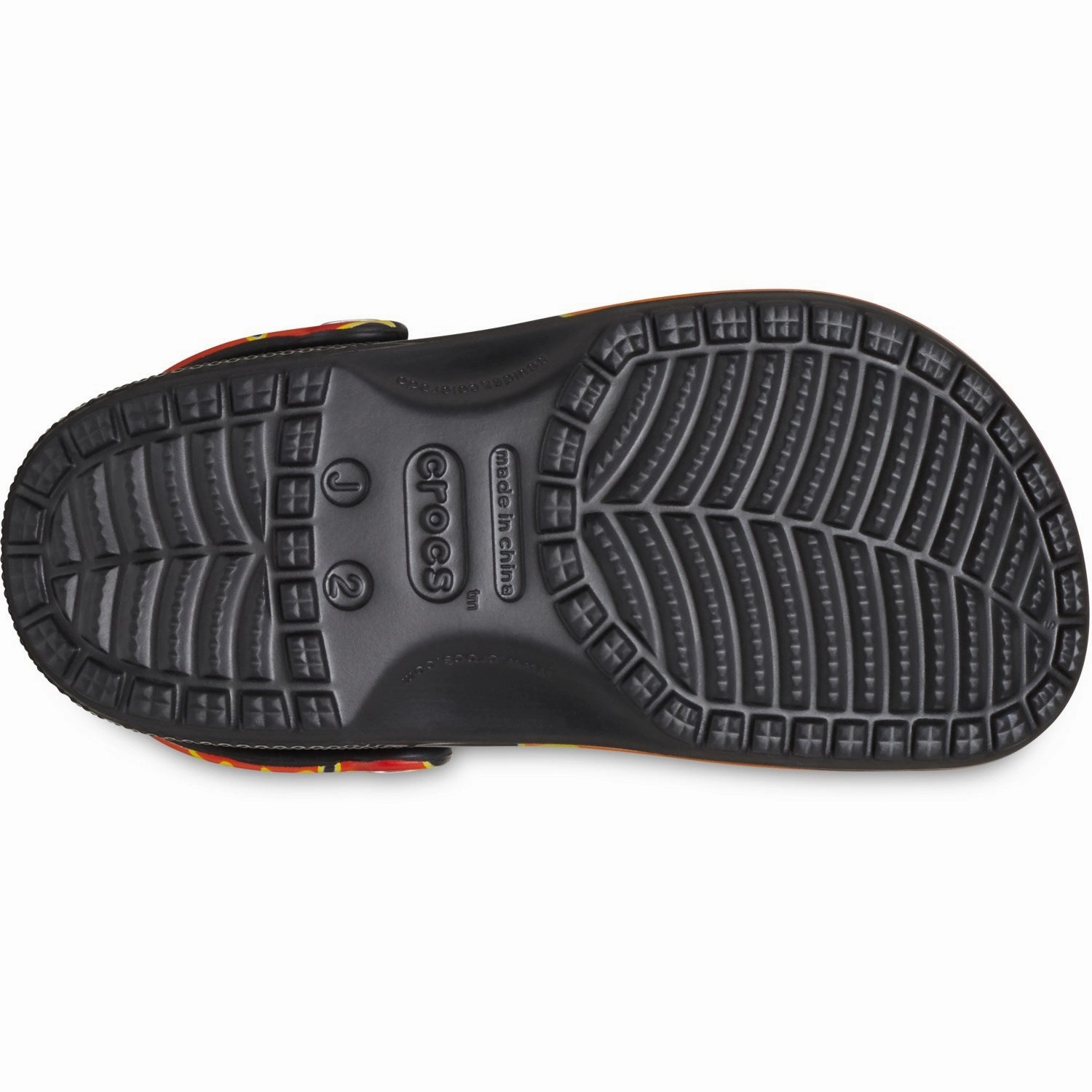 Bowling shoes Crocs Black/Multi Classic Flames Clog