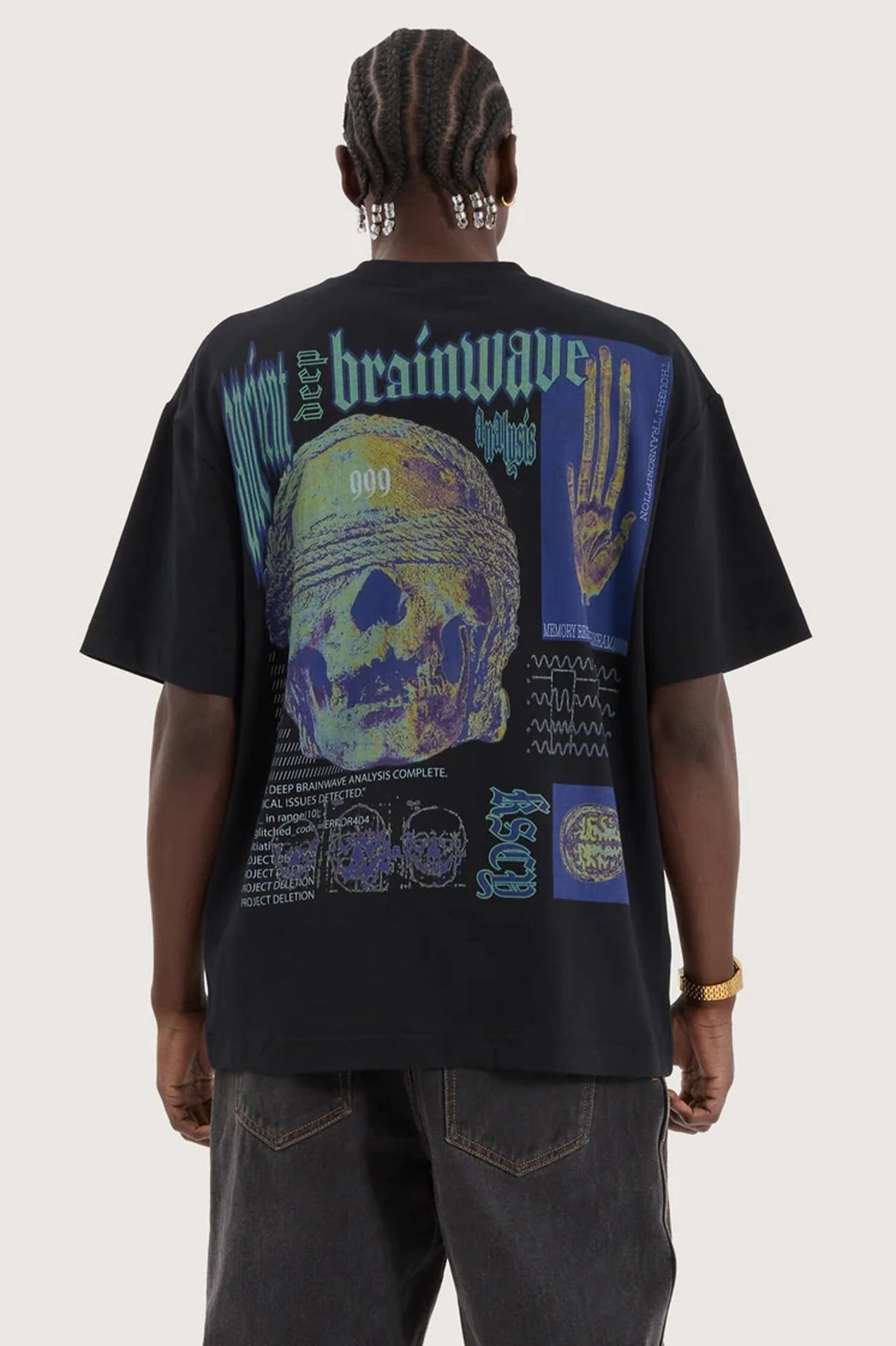 Brainwave Street Tee Anthracite Black sale alcohol