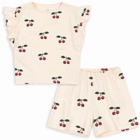 Button Konges Sljd Ma Grande Cerise Lin Frill Set Gots Premium
