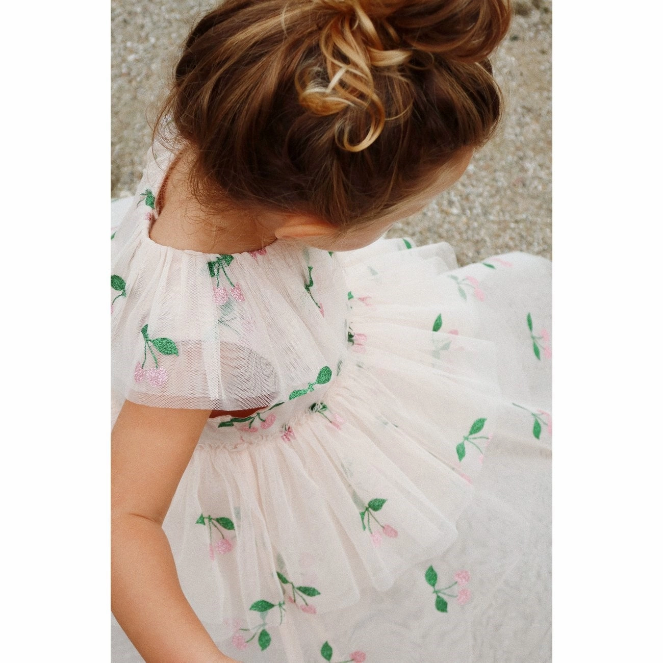 Button Konges Sljd Ma Grande Cerise Pink Glitter Mili Glitter Dress