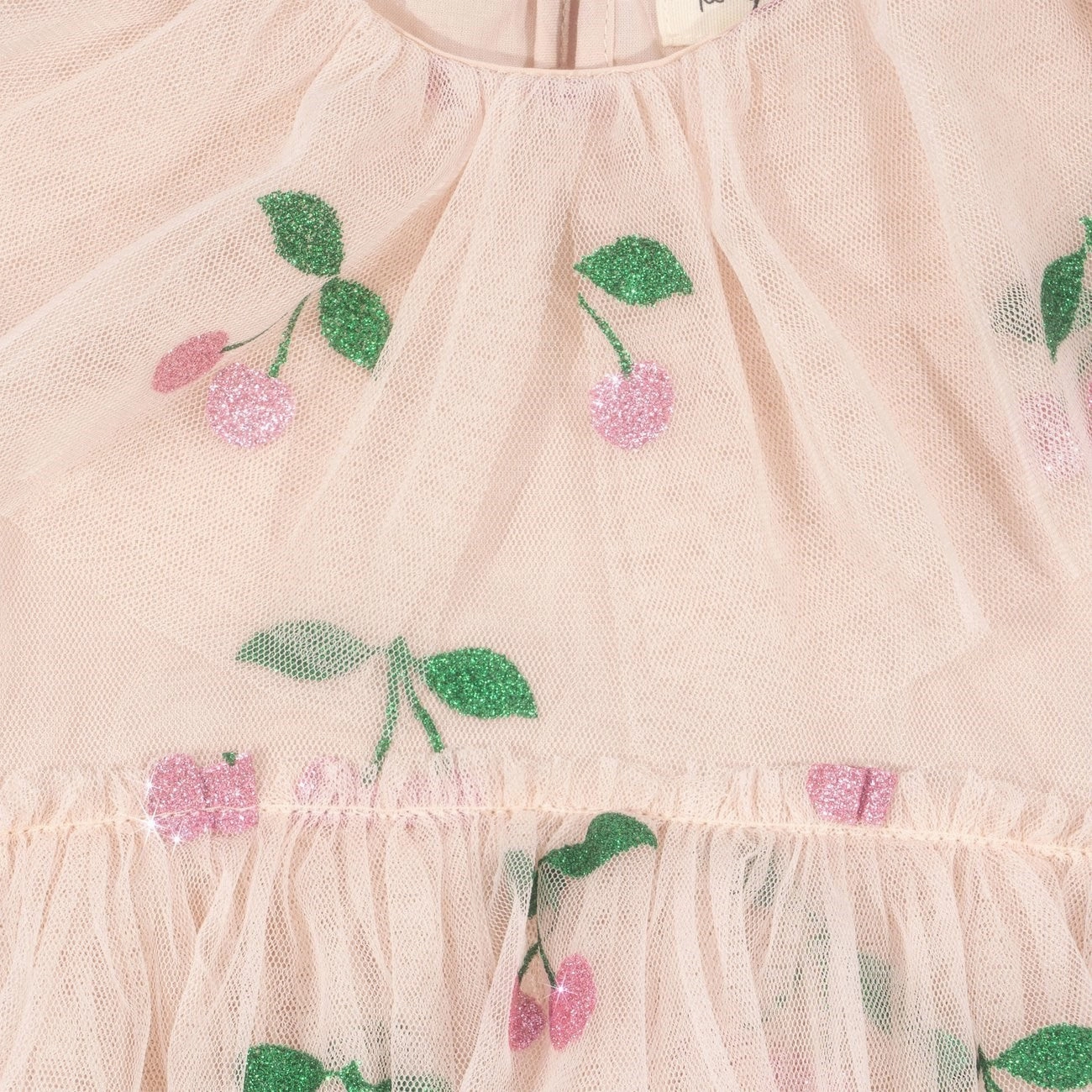 Button Konges Sljd Ma Grande Cerise Pink Glitter Mili Glitter Dress