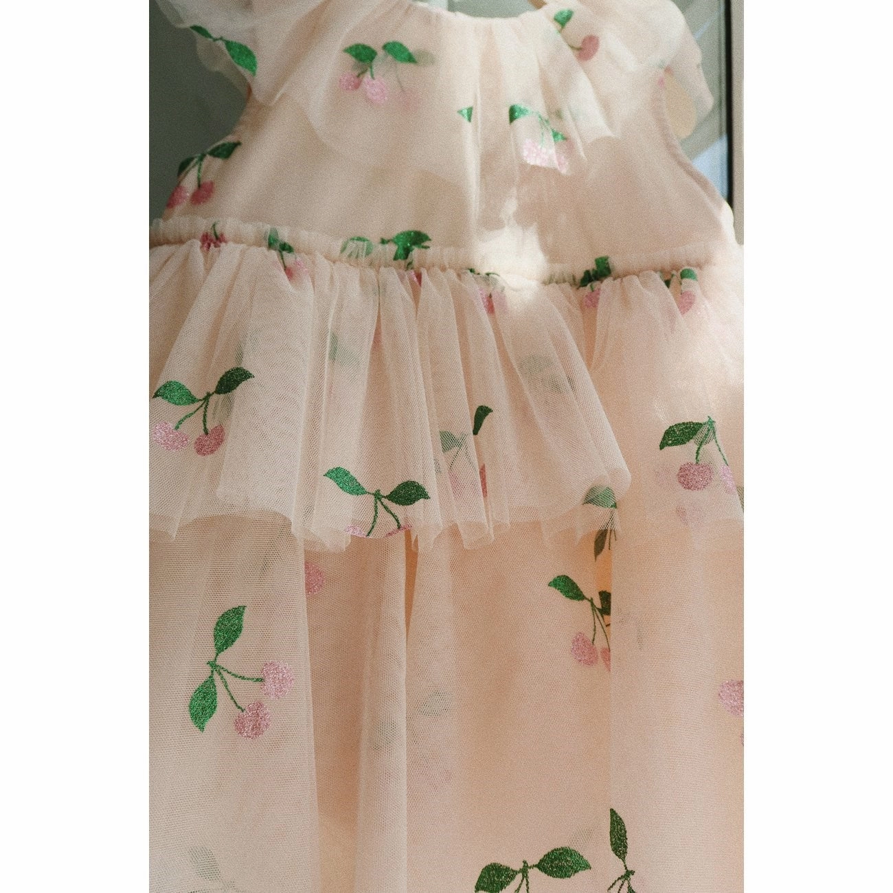 Button Konges Sljd Ma Grande Cerise Pink Glitter Mili Glitter Dress