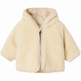Button Lil'Atelier Sandshell Nalo Loose Sherpa Jacket Edgy