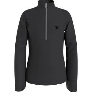 Calvin Klein Ck Black Waffle Jersey Zip Up Crewneck High-end Regal