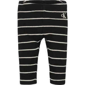 Calvin Klein Ck Black/ Whitecap Gray Stripe Striped Rib Legging Magnetic Futuristic