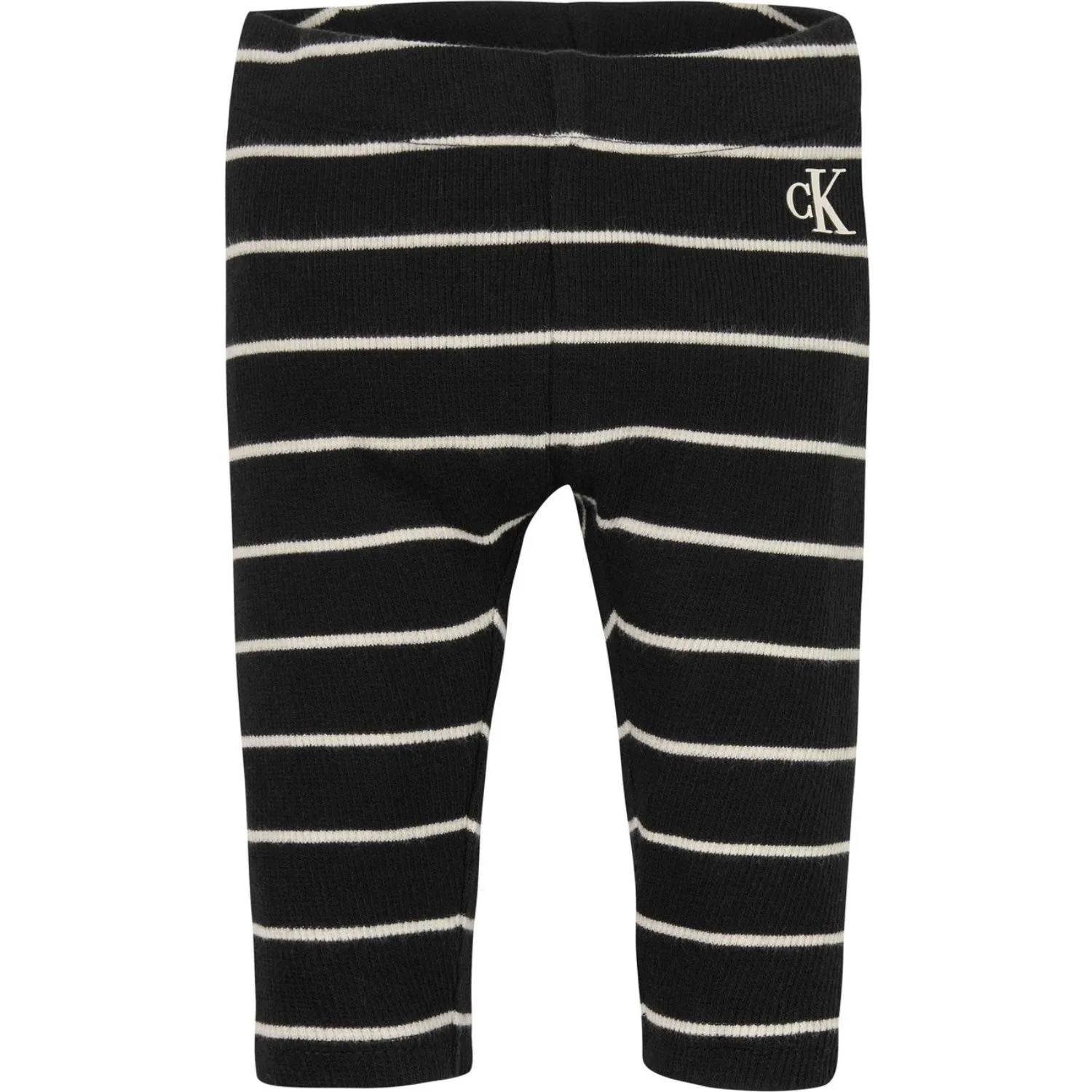 Calvin Klein Ck Black/ Whitecap Gray Stripe Striped Rib Legging Lavish Finest
