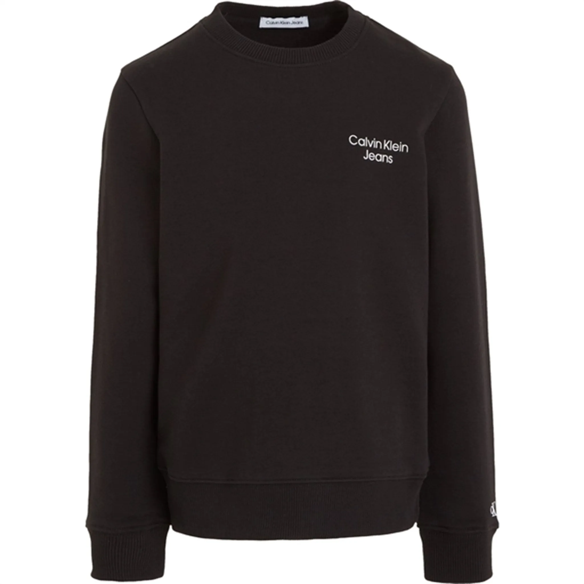 Calvin Klein Ckj Stack Logo Sweatshirt Ck Black Cutting-edge Treasure
