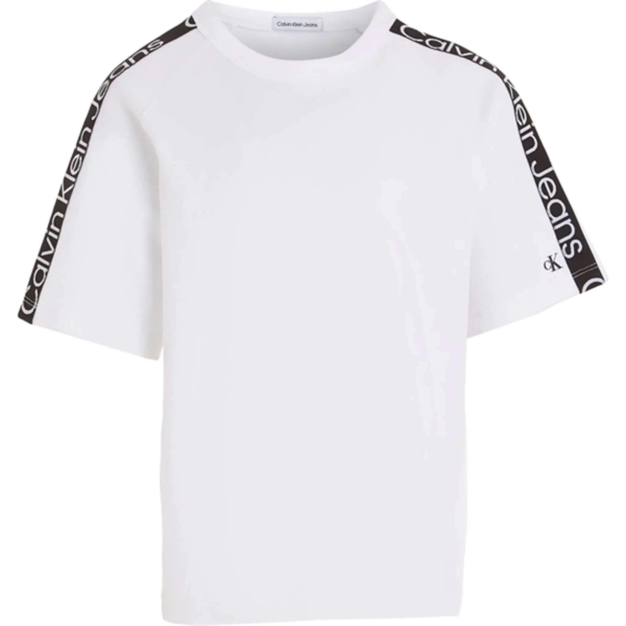 Calvin Klein Ckj Tape Ss T-shirt Bright White Sophisticated Style