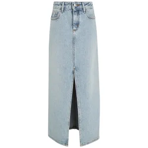 Calvin Klein Denim Maxi Skirt Powder Blue Appealing Expressive