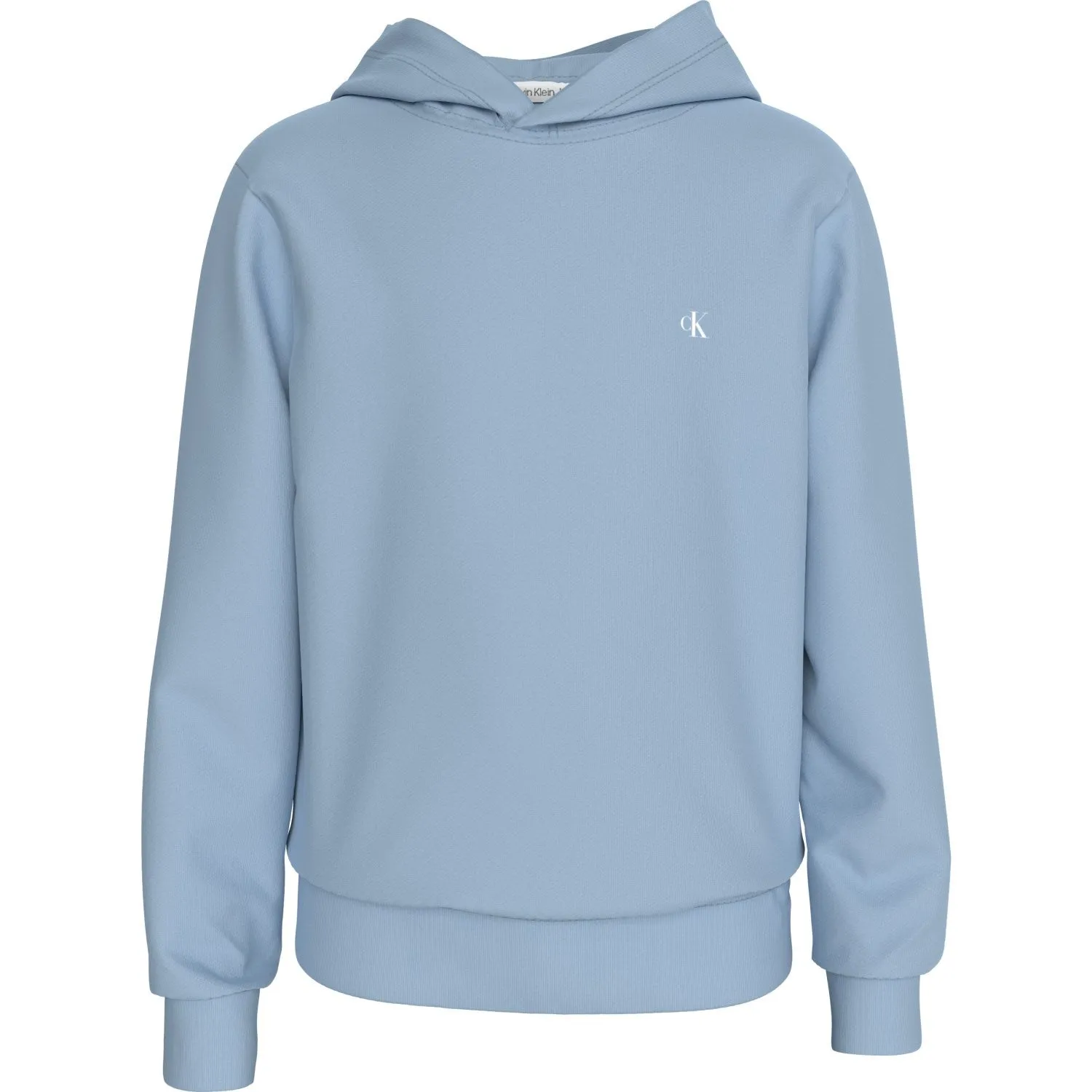 Calvin Klein Faded Denim Monogram Mini Badge Hoodie Noble Fashion