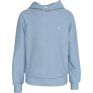 Calvin Klein Faded Denim Monogram Mini Badge Hoodie Prized Attractive