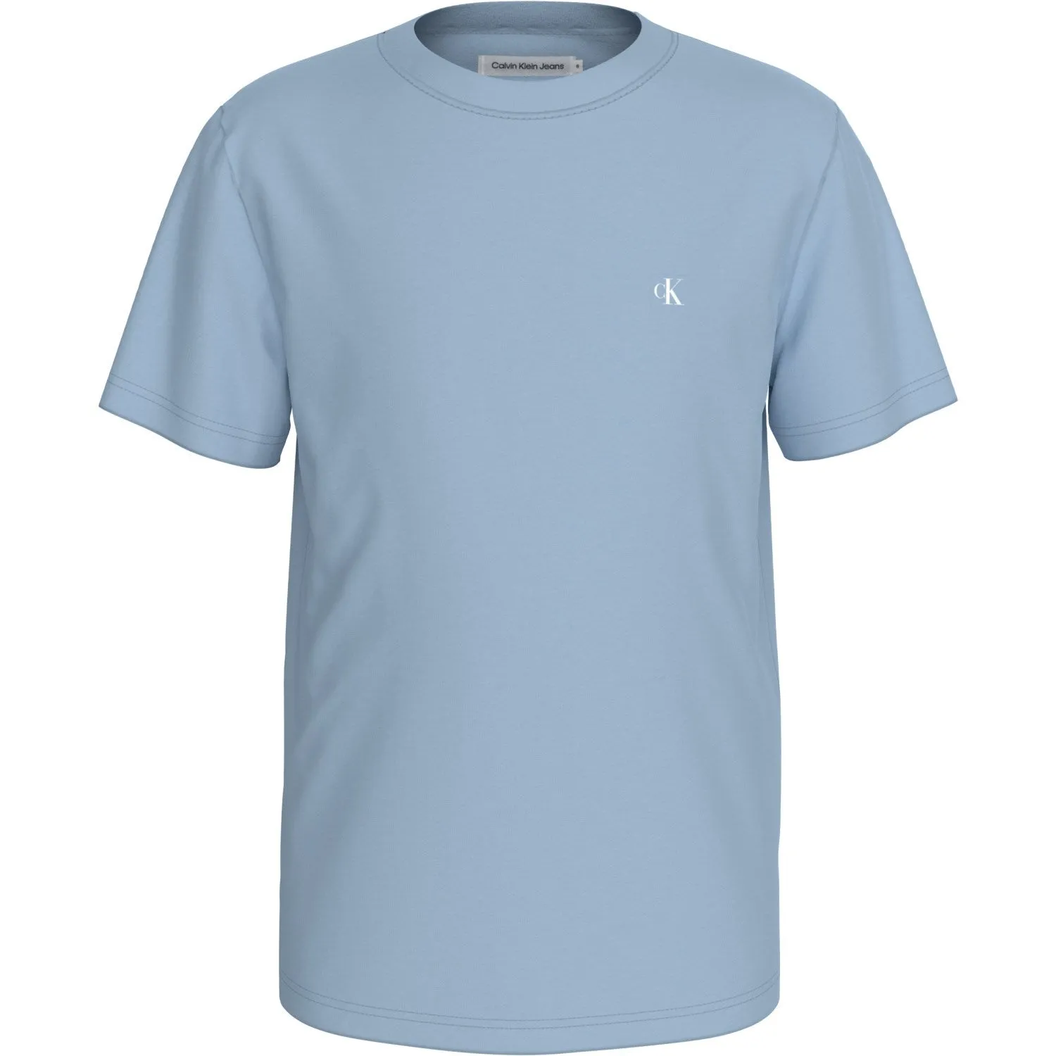 Artisanal Calvin Klein Faded Denim Monogram Mini Badge Tee Ss Sustainable