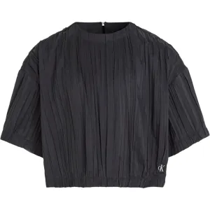 Calvin Klein Festive Plisse T-Shirt Ck Black Luxury Sustainable