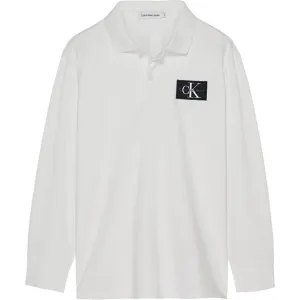 Calvin Klein Jersey Logo Polo Bright White Heritage Respected