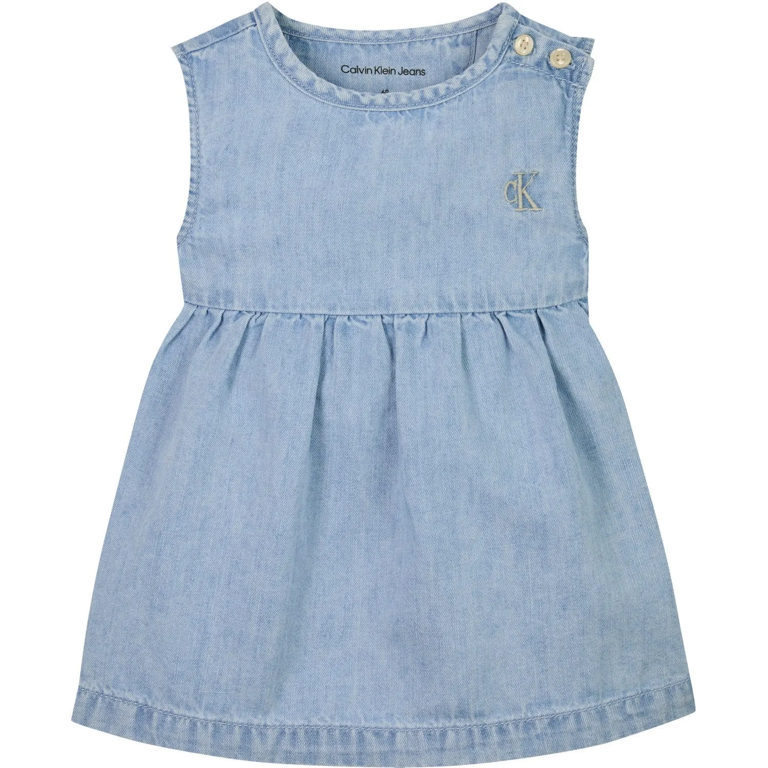 Upscale Calvin Klein Light Serenity Denim Lw Light Serenity Flare Dress Elegant