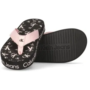 Calvin Klein Logo Print Flip Flop Pink Timeless Elegance