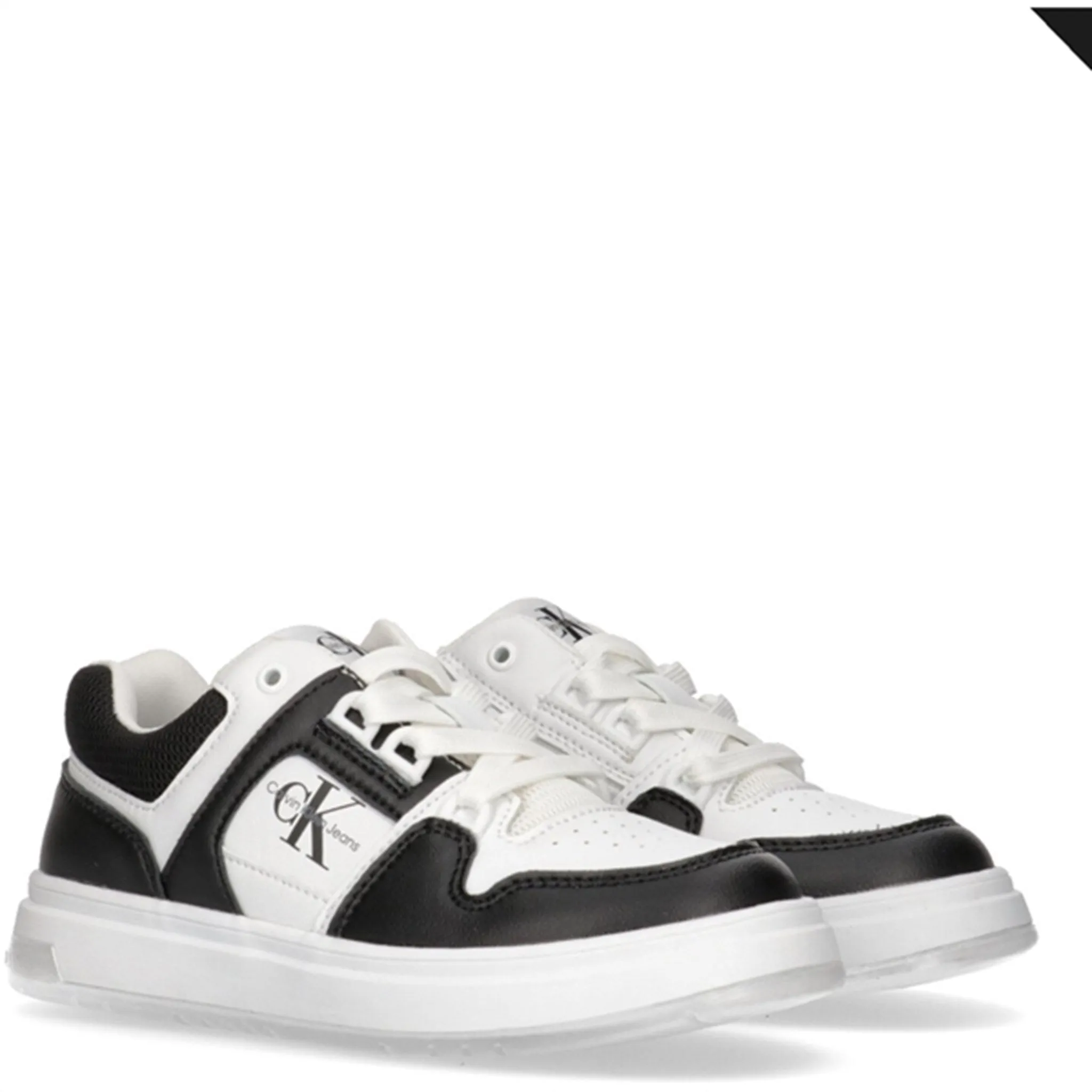 Sublime Calvin Klein Low Cut Lace-up Sneaker Black/White Treasure