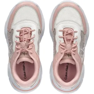 Calvin Klein Low Cut Lace-Up Sneakers Pink/White Premium Perfection