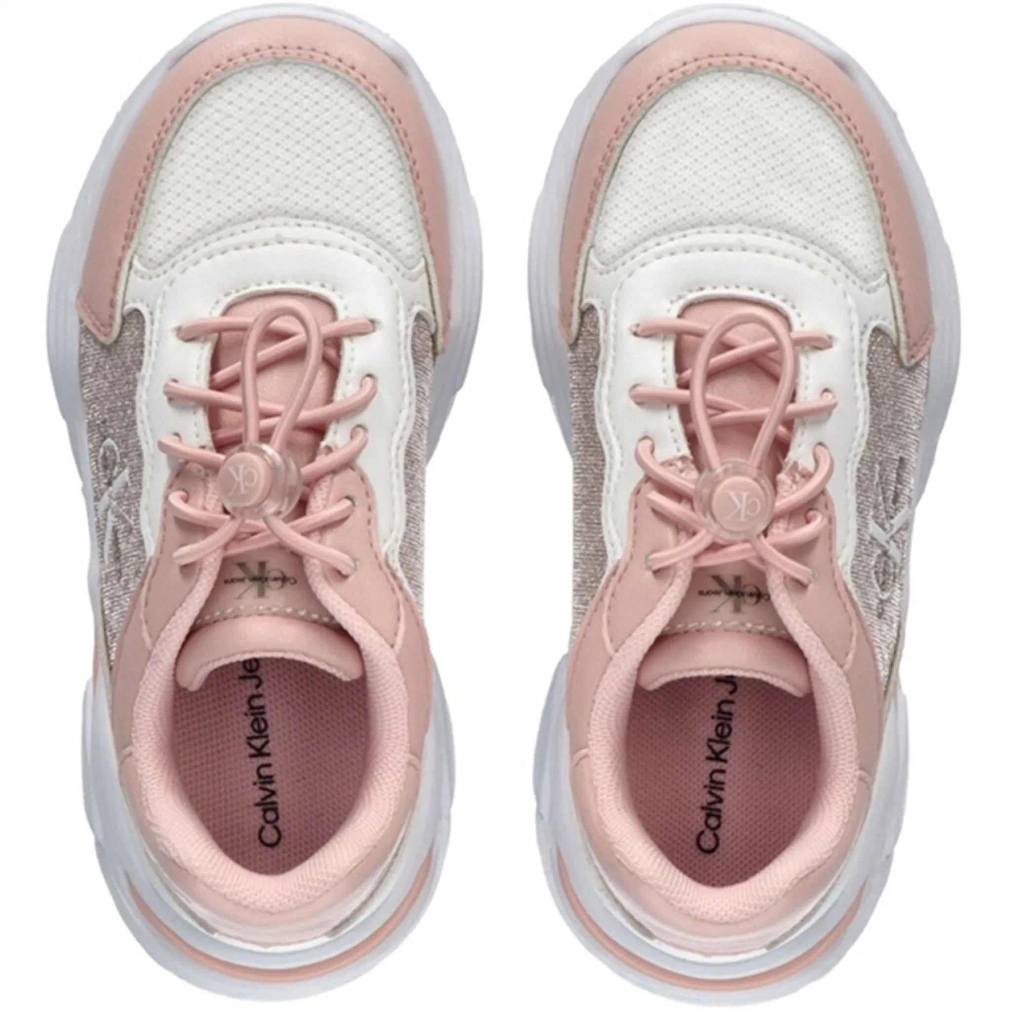 Calvin Klein Low Cut Lace-Up Sneakers Pink/White Premium Perfection