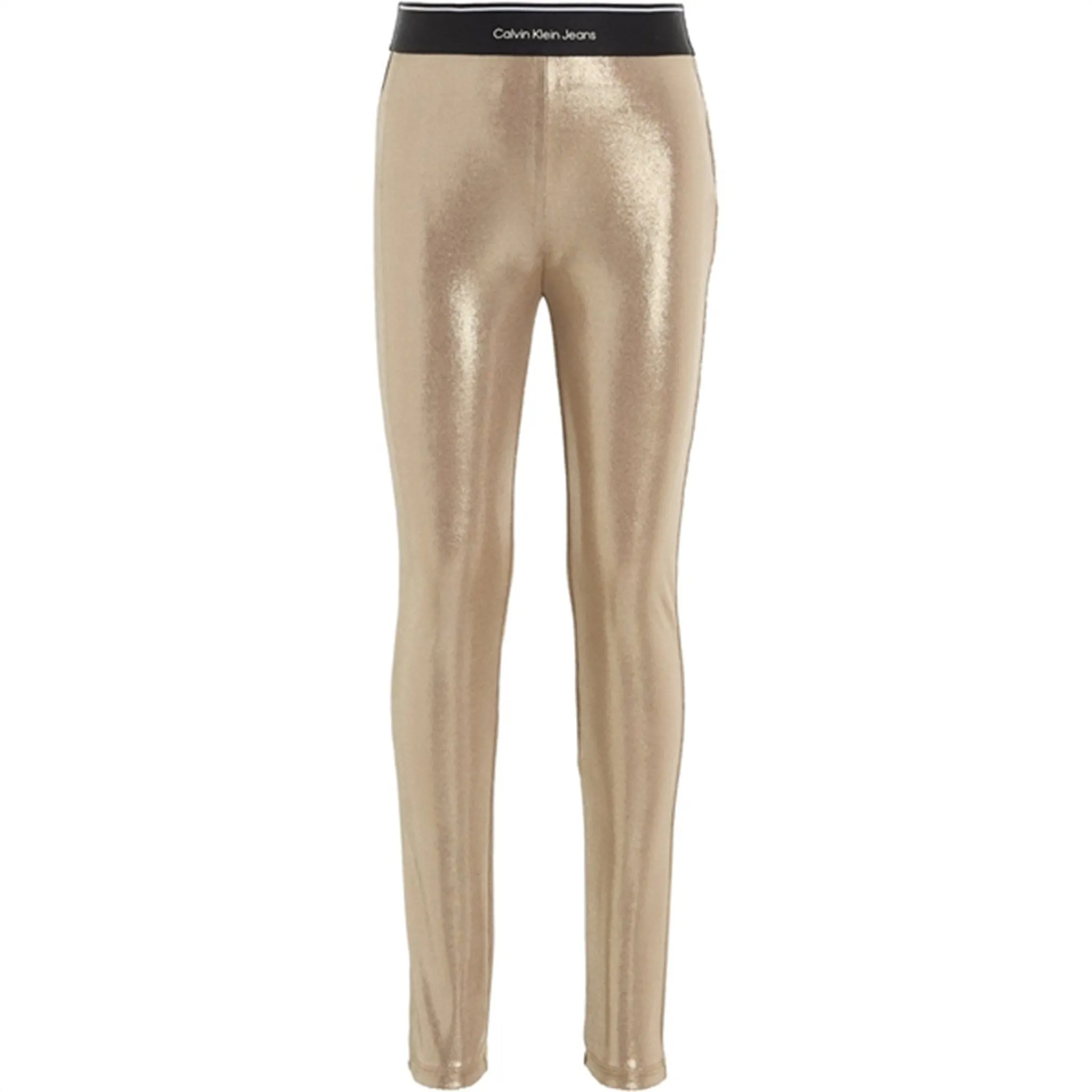 Calvin Klein Metallic Coated Leggings Frosted Almond Style Iconic