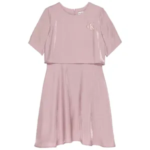 Calvin Klein Metallic Shine Dress Dark Blush Distinctive Sophisticated