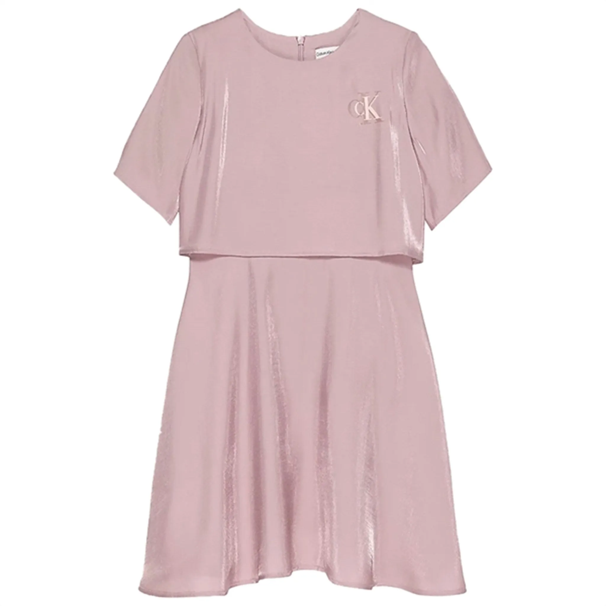 Calvin Klein Metallic Shine Dress Dark Blush Eco-friendly Charismatic