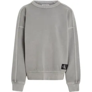 Calvin Klein Mineral Dye Cutseam Badge Cn Sweatshirt Ck Black Global Sophisticated