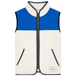 Calvin Klein Mix Media CLR Block Fleece Vest Muslin Universal Sleek