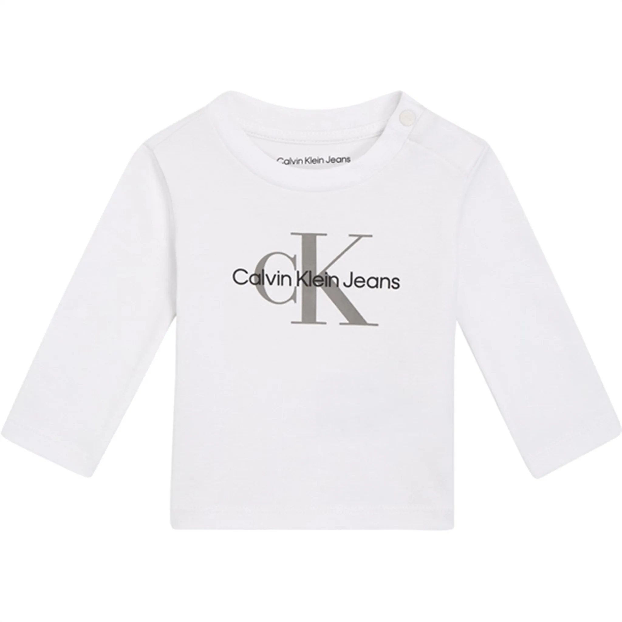 Calvin Klein Monogram Blouse Bright White Contemporary Sublime