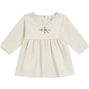 Calvin Klein Monogram Ls Dress Whitecap Gray Original Legendary