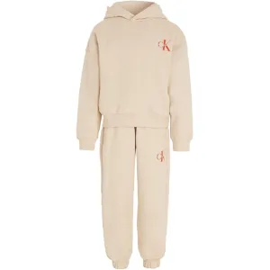 Calvin Klein Monogram Small Sweatsuit Heather Beige Revered Opulent