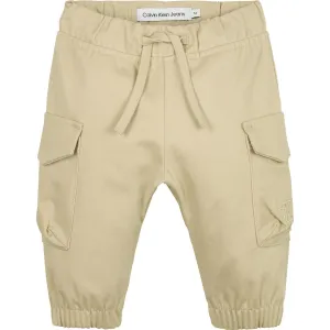 Calvin Klein Pale Khaki Utility Cotton Woven Pants Artisanal Regal