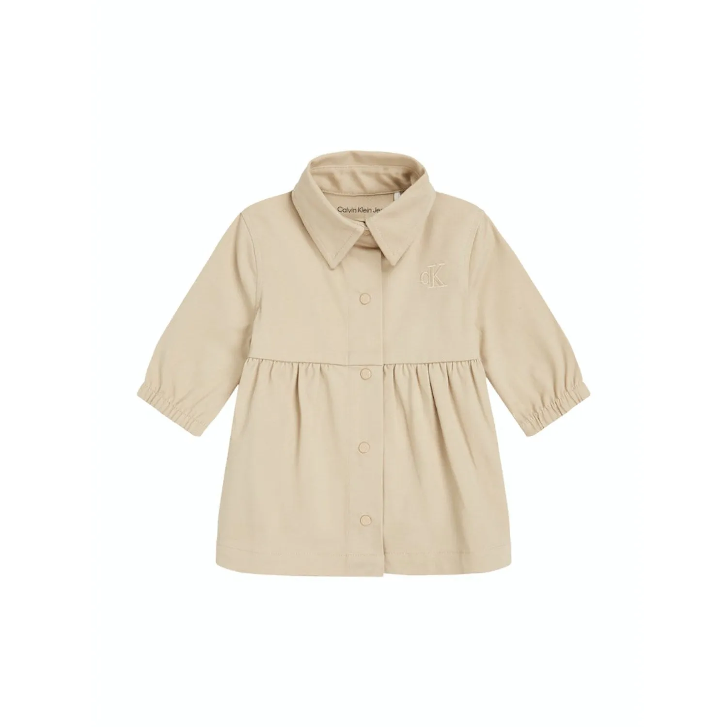 Precious Calvin Klein Pale Khaki Utility Woven Shirt Dress Responsible