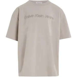 Calvin Klein Raised Embroidery T-shirt Porpoise Original Opulent