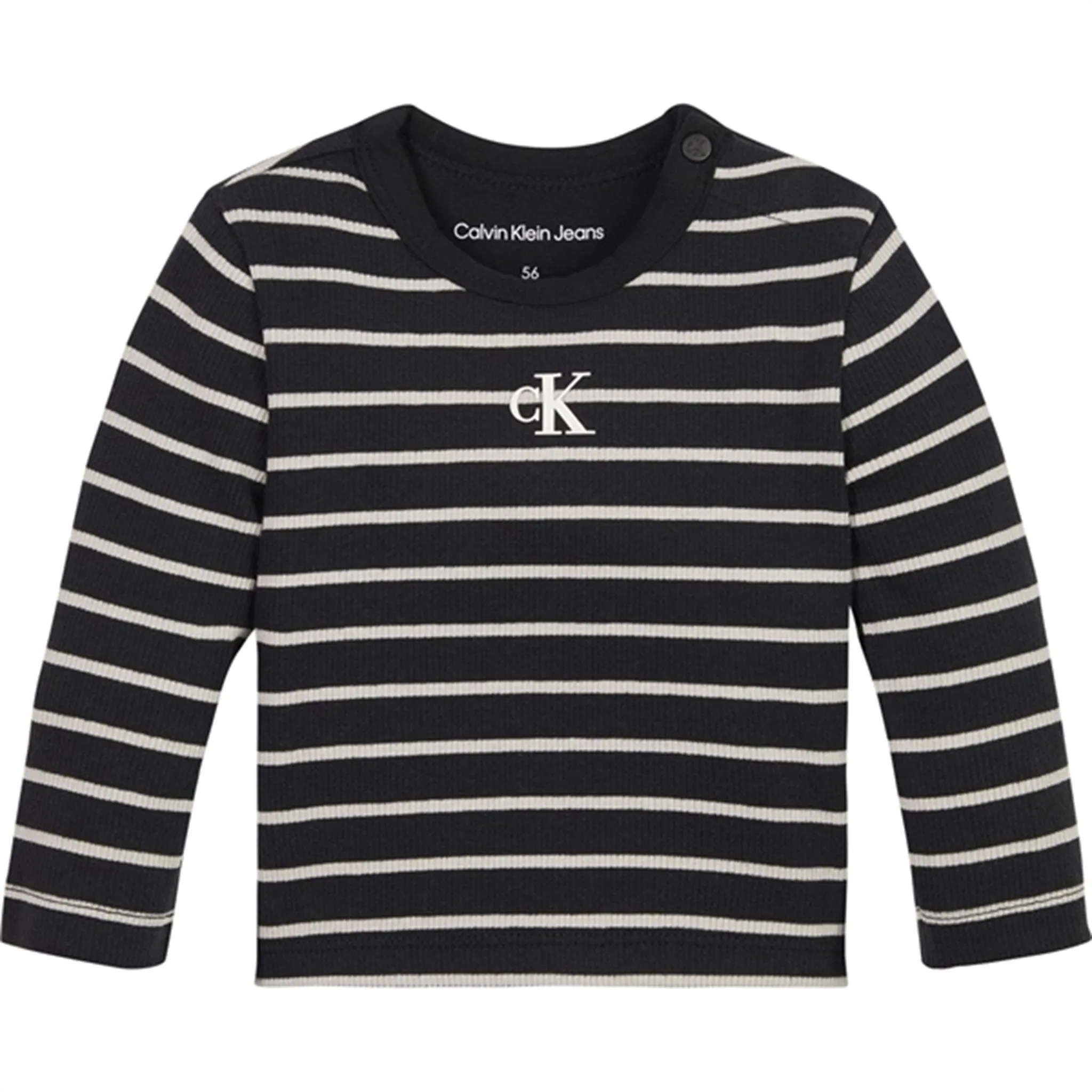 Elite Calvin Klein Rib Stripe Blouse Black Stripe Charismatic