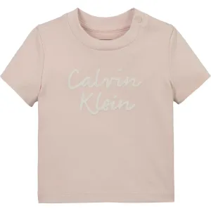 Calvin Klein Silver Peony Colour Logo Ss T-Shirt Futuristic Classic