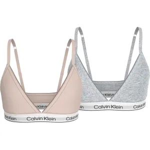Calvin Klein Silverpeony/Greyheather 2-Pack Triangle Bralette Iconic Sublime