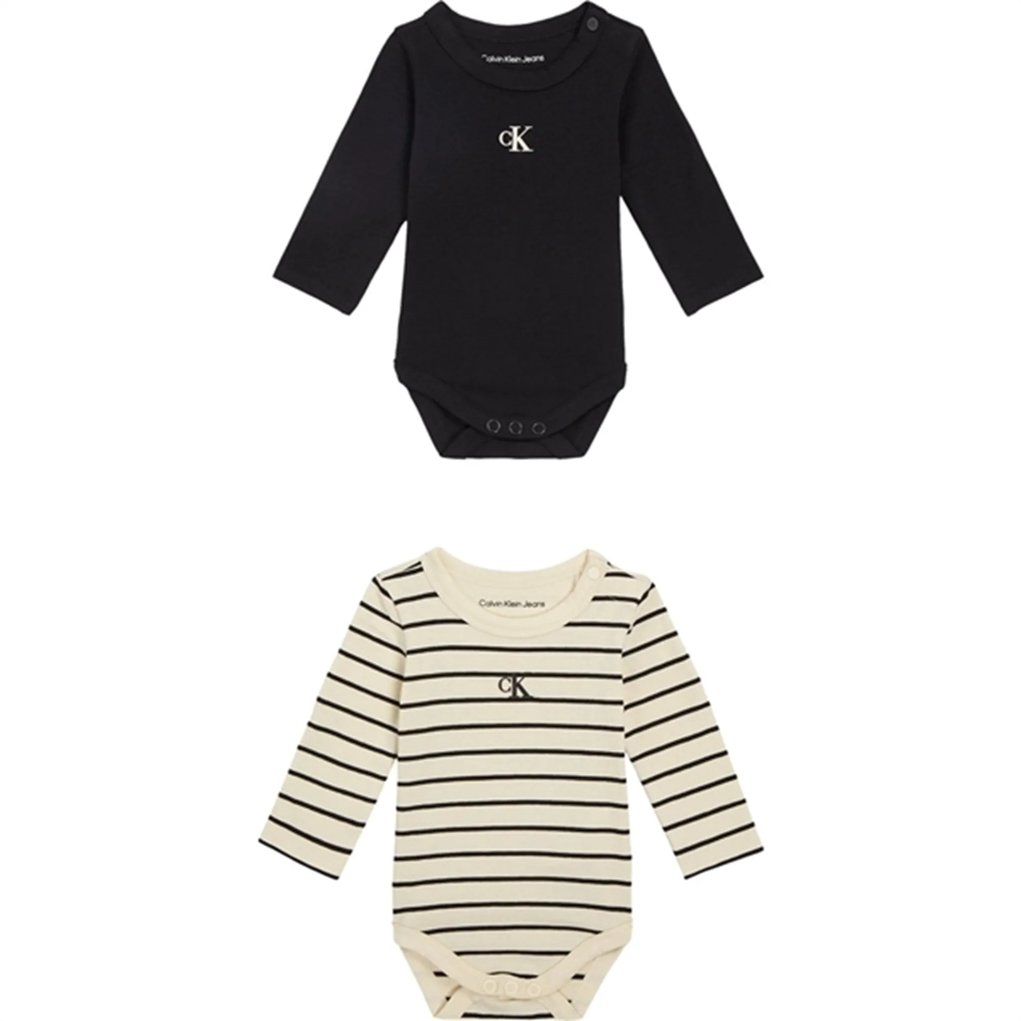 Calvin Klein Striped Ls Body Set Black / Black Vanilla Stripe Attractive Visionary