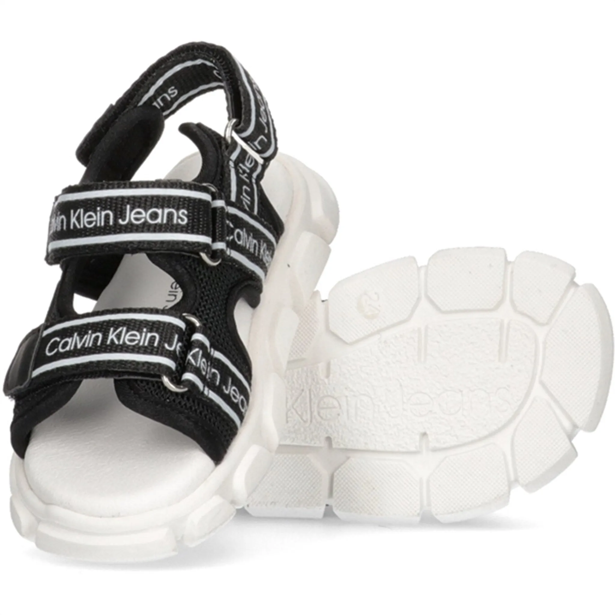 Esteemed Calvin Klein Velcro Sandal Black Leadership