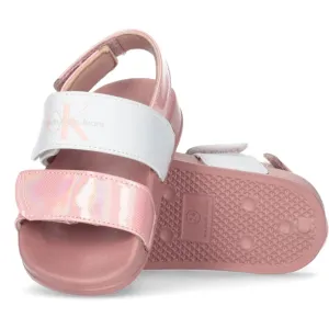 Calvin Klein Velcro Sandal Pink/White Classic Captivating