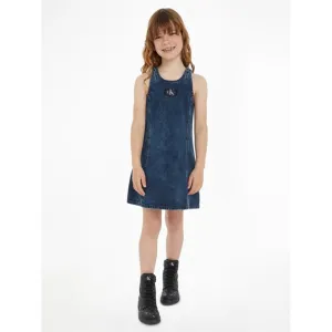 Calvin Klein Visual Blue Black Denim Dress Visual Blue Black Exceptional Timeless